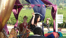 Khalilah Samah performing with Al 'Azifoon at On the Road to Marrakech event at Robert Young Estates Winery, 4960 Red Winery Road, Geyserville, CA 95441 in September 8, 2007.